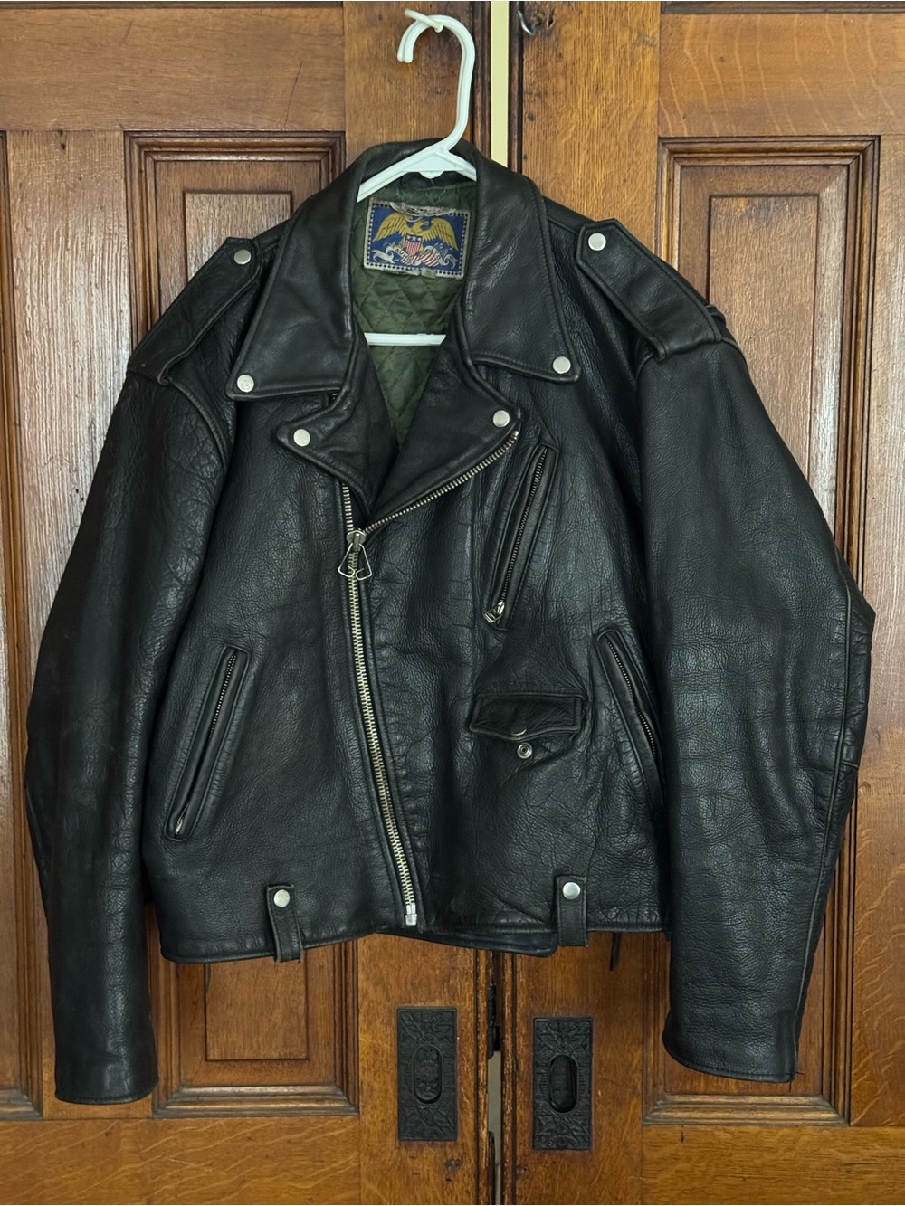Avirex Men's Leather Flight / Motorcycle Jacket Sz XL